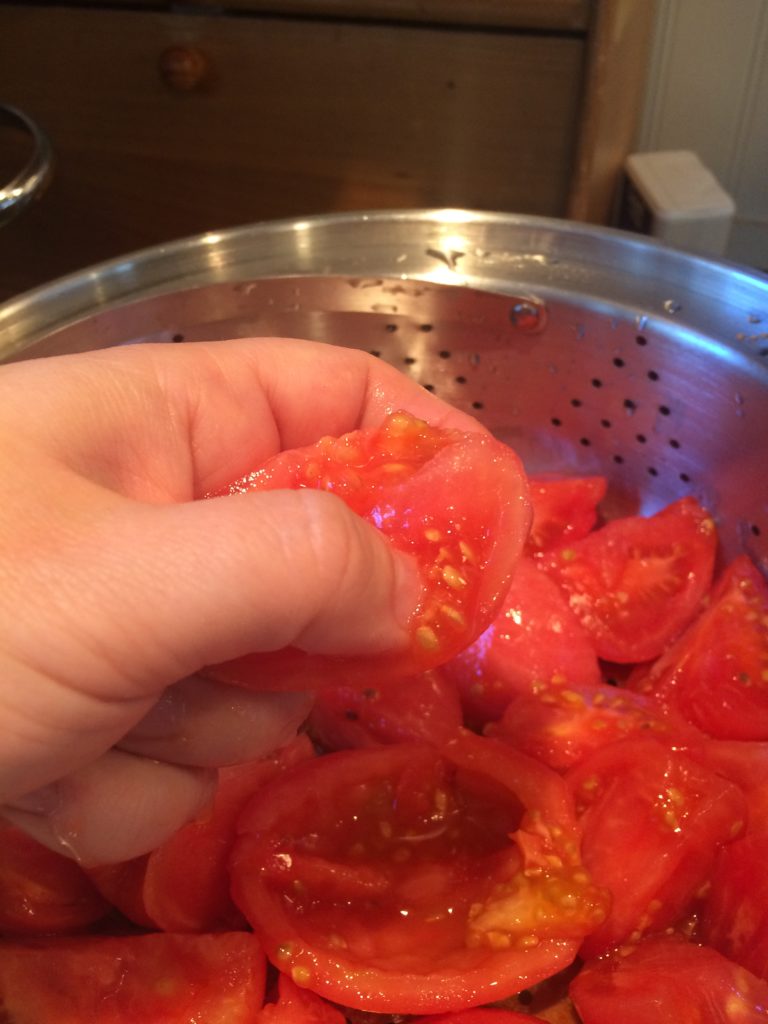 Seeding tomatoes with your thumb